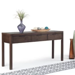 60" Fabian Wide Console Table Walnut Brown - WyndenHall