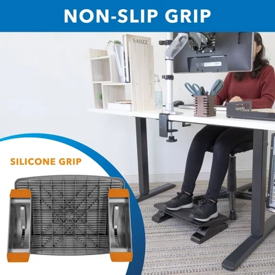 Mount-It! Ergonomic Footrest For Office Or Home | Under Desk Tilting Footrest | Adjustable Desk Foot Rest With Massaging Surface And 3 Tilt Positions 7 Mount-It! Ergonomic Footrest For Office Or Home | Under Desk Tilting Footrest | Adjustable Desk Foot Rest With Massaging Surface And 3 Tilt Positions - Image 5