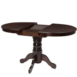 Dillon Extendable Oval Pedestal Dining Table Dark Brown - CorLiving -Furniture Specialty Store GUEST 004912f3 3a1a 4270 8ec0 c28a050ea88f