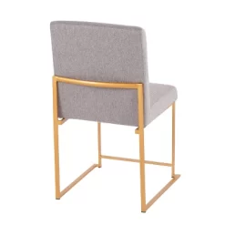 Set Of 2 Highback Fuji Polyester/Steel Dining Chairs Gold/Light Gray - LumiSource -Furniture Specialty Store GUEST 00cff4e4 bf0d 424e ab52 5a722c6d948c