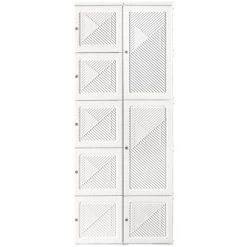 HOMCOM Portable Wardrobe Closet, Folding Bedroom Armoire, Clothes Storage Organizer With Cube Compartments, Hanging Rod, Magnet Doors, White 9 HOMCOM Portable Wardrobe Closet, Folding Bedroom Armoire, Clothes Storage Organizer With Cube Compartments, Hanging Rod, Magnet Doors, White -Furniture Specialty Store GUEST 0167ff29 f04d 4eee a8c7 6b88398433f3