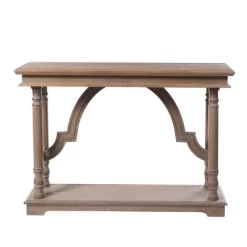 Wood Trestle Console Table With Arch Design Brown - StyleCraft