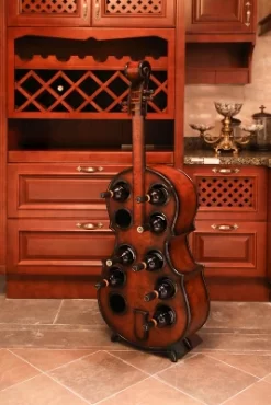 Vintiquewise Decorative 10 Bottle Wooden Cello Shaped Wine Rack 53" Inch Floor Violin -Furniture Specialty Store GUEST 04e5b990 59f9 4eed b642 613b9b89fc2e