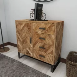 Contemporary Zigzag Pattern Mango Wood Cabinet Brown - Olivia & May 23 Contemporary Zigzag Pattern Mango Wood Cabinet Brown - Olivia & May -Furniture Specialty Store GUEST 0508238a db4a 4598 88d3 8896f851c978