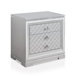 Tenaya 2 Drawer Nightstand With Hidden Drawer And USB Ports Silver - HOMES: Inside + Out -Furniture Specialty Store GUEST 05b238d8 b121 4058 8e32 619d108bca2e
