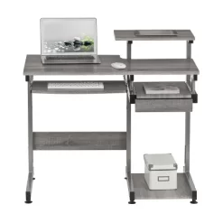 Complete Computer Workstation Desk Gray - Techni Mobili -Furniture Specialty Store GUEST 05e6c7bf ae29 4d24 91c5 5067c2f15e69