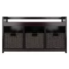 4pc Addison Storage Bench With Baskets Espresso/Chocolate - Winsome -Furniture Specialty Store GUEST 05f72327 db3c 4651 bfba b009a3254808