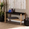 Cadmus Rustic Wood Bench Black/Oak Brown - Baxton Studio -Furniture Specialty Store GUEST 060aa610 c8df 42e5 8a4e 1d84bb99d79d