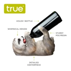 True Sloth Polyresin Wine Bottle Holder, Felt Base, Set Of 1, Grey, Holds 1 Standard Wine Bottle, Novelty Wine Decor -Furniture Specialty Store GUEST 06107ca6 dc4f 4007 a69c 00338f3cfd5f