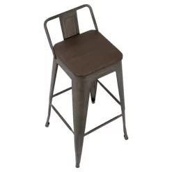 Set Of 2 30" Oregon Industrial Low Back Barstools - LumiSource 14 Set Of 2 30" Oregon Industrial Low Back Barstools - LumiSource -Furniture Specialty Store GUEST 0620eccc 9da0 4512 808e 1cae9e096618