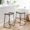 Set Of 2 Easton Saddle Counter Height Barstools Brown/Black - Acessentials -Furniture Specialty Store GUEST 0653cfec c6fb 492d 88b5 de5d1a3e07ae