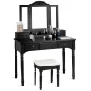 Costway 7 Drawers Vanity Set Dressing Table W/ Tri-Folding Mirror -Furniture Specialty Store GUEST 06bb310e e5b5 4fd1 9189 f42f45d1f5ec