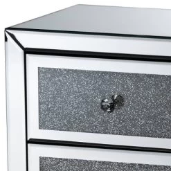 Talan 3 Drawers Mirrored Nightstand - Baxton Studio -Furniture Specialty Store GUEST 075da80c 17cd 493b 8e10 e71b1a3a40a0