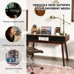 Costway 48'' Computer Desk Study Workstation Laptop Table Home Office W/ Drawers -Furniture Specialty Store GUEST 07a0048c b17e 4973 8f09 388b9608984b