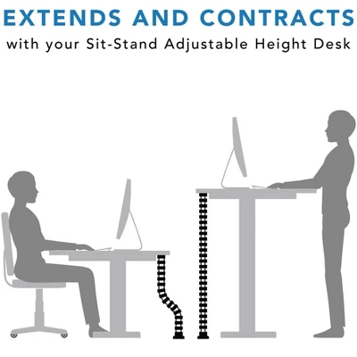 Mount-It! Cable Management Spine & Desk Cord Organizer | Keeps Power & AV Cords Safe And Organized | 50 In. Long Modular Wire Management Tray | Black 11 Mount-It! Cable Management Spine & Desk Cord Organizer | Keeps Power & AV Cords Safe And Organized | 50 In. Long Modular Wire Management Tray | Black - Image 9