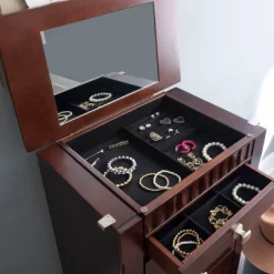 Tierra Contemporary Jewelry Armoire Merlot Brown - Powell Company -Furniture Specialty Store GUEST 085558e9 c9e0 4e39 bd5e 249aa387810f