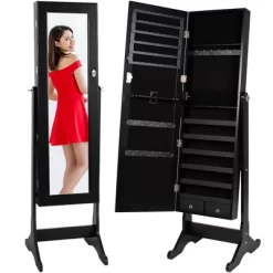 Best Choice Products 6-Tier Standing Mirror Lockable Storage Organizer Cabinet Armoire W/ Velvet Interior -Furniture Specialty Store GUEST 086cec6f 711f 4a46 b965 3a099e851b1e