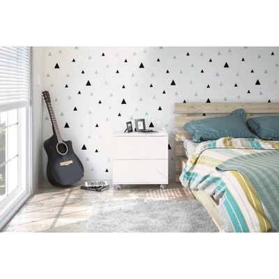 Damasco 2 Drawer File Cabinet White - Polifurniture 5 Damasco 2 Drawer File Cabinet White - Polifurniture - Image 3