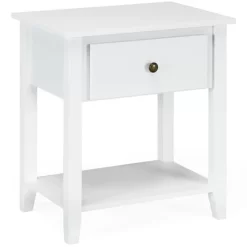 Costway Nightstand Beside Table Chest Sofa Table End Table Accent Table White -Furniture Specialty Store GUEST 09c34921 7ab0 4b6b 8990 fc5ab612203f