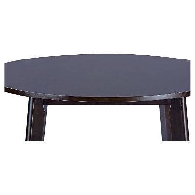 Debbie Mid-Century Wood Round Dining Table - Dark Brown - Baxton Studio 3 Debbie Mid-Century Wood Round Dining Table - Dark Brown - Baxton Studio