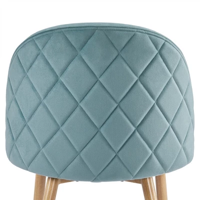 Yaheetech Pack Of 2 Velvet Dining Chairs With Backrest Metal Legs For Kitchen Dining Room 5 Yaheetech Pack Of 2 Velvet Dining Chairs With Backrest Metal Legs For Kitchen Dining Room - Image 3