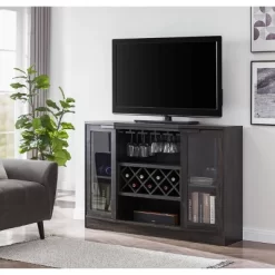 Home Source Jill Zarin Bar Cabinet With Curved Glass Doors -Furniture Specialty Store GUEST 0a397f75 e3f0 41c0 be41 b850b81b2195