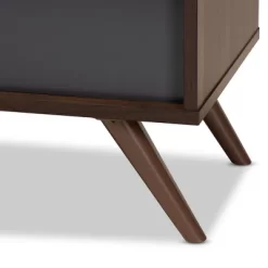 Naoki Wood TV Stand For TVs Up To 75" Gray/Walnut - Baxton Studio -Furniture Specialty Store GUEST 0a5b8026 3b9d 42da 9f8f 73a2a4d99a2a