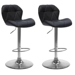 Set Of 2 Adjustable Hex Design Bonded Leather Barstool - Corliving -Furniture Specialty Store GUEST 0a9930a1 022f 4106 9b09 6c2da594088c