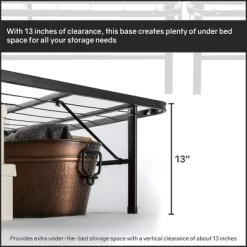 Continental Sleep 14 Inch Quickbase Metal Mattress Platform Bed Frame Foundation With Steel Slats (No Box Spring Needed), Twin, Black -Furniture Specialty Store GUEST 0baf6bac 4781 4858 b226 92418024a0a4