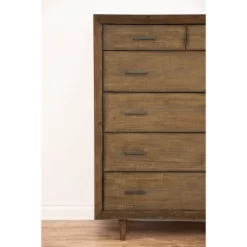 6pc Aurora Mid-Century Brown Bedroom Set With Upholstered Bed - Abbyson Living -Furniture Specialty Store GUEST 0c05e315 6740 42f9 aa38 90eb10f53309