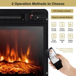 Costway 58'' 2-Tier Fireplace TV Stand W/18'' Electric Fireplace Up To 65'' -Furniture Specialty Store GUEST 0c37c635 db3c 4067 8e94 1955560d3672