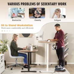 Costway Electric Height Adjustable Standing Desk, Sit To Stand Computer Workstation Home Office Desk -Furniture Specialty Store GUEST 0c752c48 af60 4dae 9e86 0850d6d3f0df