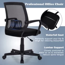 Costway Height Adjustable Mid-Back Mesh Chair Executive Chair W/ Lumbar Support -Furniture Specialty Store GUEST 0c76d066 654a 4bb2 8363 1c606689e58c