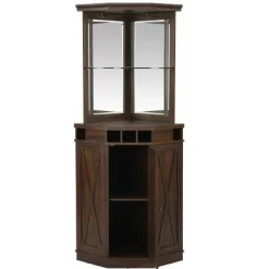 Home Source Charcoal Corner Bar Unit With Built-in Wine Rack And Lower Cabinet -Furniture Specialty Store GUEST 0ceec025 7b7e 4d14 9eae 234ec1fe0172