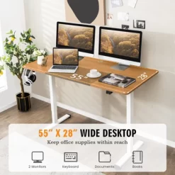 Costway Electric Height Adjustable Standing Desk, Sit To Stand Computer Workstation Home Office Desk -Furniture Specialty Store GUEST 0cfa67a7 594e 4b2b b52e 26996392400a