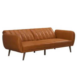 Brittany Futon Convertible Sofa Faux Leather - Novogratz -Furniture Specialty Store GUEST 0dd2dc0f a9f3 45b4 9d8e 726efcb925ac