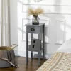 HOMCOM 2-Tier Side Table With Drawer, Narrow End Table With Bottom Shelf, For Living Room Or Bedroom, Set Of 2, Gray 1 HOMCOM 2-Tier Side Table With Drawer, Narrow End Table With Bottom Shelf, For Living Room Or Bedroom, Set Of 2, Gray -Furniture Specialty Store GUEST 0dfbe37d ef99 4ba6 a0d7 ff238307f760