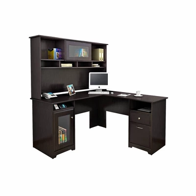 Cabot 60W L Shaped Computer Desk With Hutch - Bush Furniture 13 Cabot 60W L Shaped Computer Desk With Hutch - Bush Furniture - Image 11