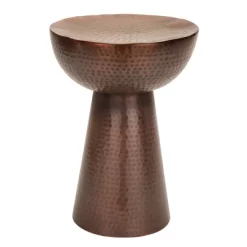 Hammered Metal Drum End Table Bronze - Olivia & May 11 Hammered Metal Drum End Table Bronze - Olivia & May -Furniture Specialty Store GUEST 0e5545a7 49fa 4778 a817 70ed018312b7