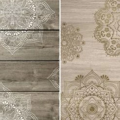 6" Double Sided Mandala On Oak Canvas Room Divider Beige - Oriental Furniture -Furniture Specialty Store GUEST 0e7b7523 8b62 4c8d b0f7 4cca3f905659