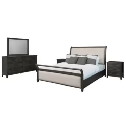 5pc Cindi Sleigh Bedroom Set Gray - Abbyson Living -Furniture Specialty Store GUEST 0ea4ffc4 8854 4709 bd48 b8ebf939c2ec
