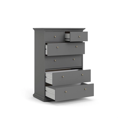 Sonoma 6 Drawer Chest In Black Lead - Tvilum 5 Sonoma 6 Drawer Chest In Black Lead - Tvilum - Image 3