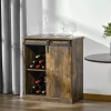 HOMCOM Industrial Sideboard Storage Cabinet, Serving Bar Buffet With Sliding Barn Door And 6-Bottle Wine Rack -Furniture Specialty Store GUEST 0f748820 c22d 4859 b55e 33bcd03c81fe