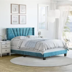 Ariana Velvet Upholstered Platform Bed Frame - Eco Dream -Furniture Specialty Store GUEST 0fb2d659 9986 4a7c 8a24 206dee7a5ca4