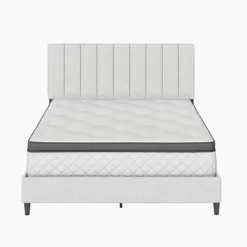 Malik Mid-Century Vertical Channel Linen Upholstered Platform Bed - Eco Dream -Furniture Specialty Store GUEST 1032e1ce ff0c 481f bfba 87bc6dee3dfc