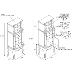 Sedalia Jewelry Armoire Gray - Powell Company 31 Sedalia Jewelry Armoire Gray - Powell Company -Furniture Specialty Store GUEST 10f2739e fbb1 47da 9b04 c8d86b7454dc
