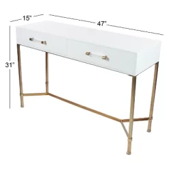 Metal And Wood Rectangular Console Table Olivia & May -Furniture Specialty Store GUEST 1204cf2e 4c3b 4b5e b454 09f92a674b96