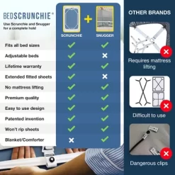 Bed Scrunchie 360 Degree Bed Sheet Tightener And Extender - 1 Pack 14 Bed Scrunchie 360 Degree Bed Sheet Tightener And Extender - 1 Pack -Furniture Specialty Store GUEST 120dbc6c b257 4afb 8fc7 3e45d0205edb