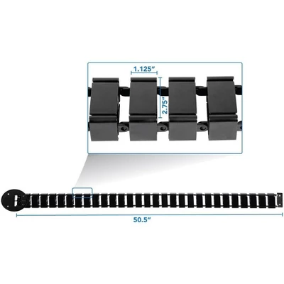 Mount-It! Cable Management Spine & Desk Cord Organizer | Keeps Power & AV Cords Safe And Organized | 50 In. Long Modular Wire Management Tray | Black 10 Mount-It! Cable Management Spine & Desk Cord Organizer | Keeps Power & AV Cords Safe And Organized | 50 In. Long Modular Wire Management Tray | Black - Image 8