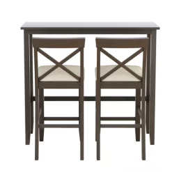 Farmhouse 48" 3-Piece Rectangular Wood Bar Height Dining Set-ModernLuxe -Furniture Specialty Store GUEST 127781d4 fdb8 4180 8140 de3d3f3ff359